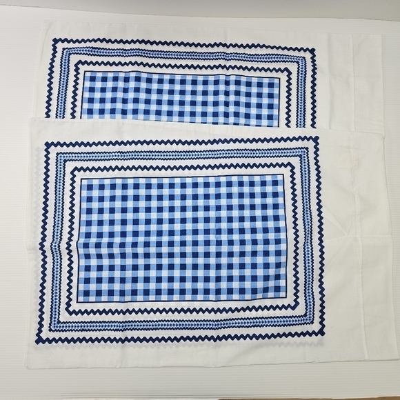 Tastemaker Muslin Pillowcases 2 Cottagecore Vintage Made In USA No Iron Coastal - Picture 1 of 8